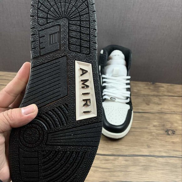 AMIRI Skeleton High Skel top Black And White Unisex Sneakers - Picture 13 of 14